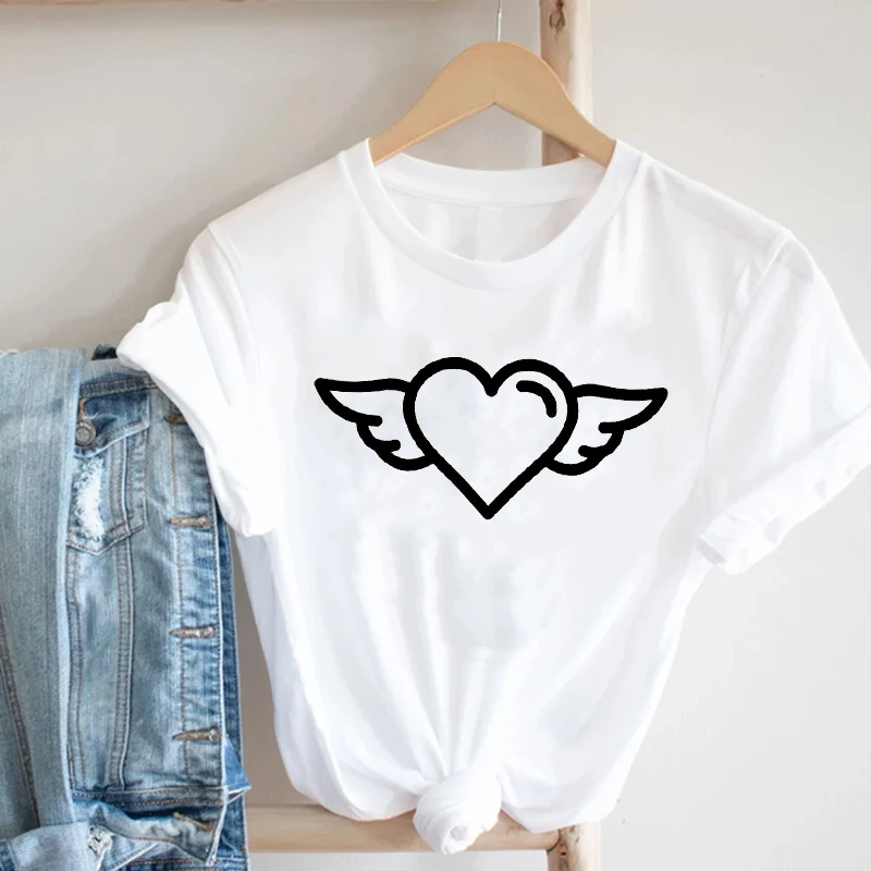 

Butterfly Love Kawaii Printed T Shirt Women 90s Graphic T-shirt Harajuku Tops Tee Cute Short Sleeve Animal Tshirt Female Tshirt