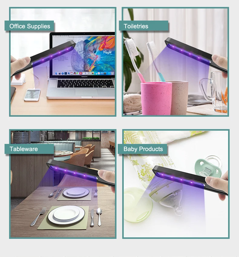 

Portable Ultraviolet Sterilizer UV Light with USB Charge Handheld UC-V Sterilizer for Home Office Travel
