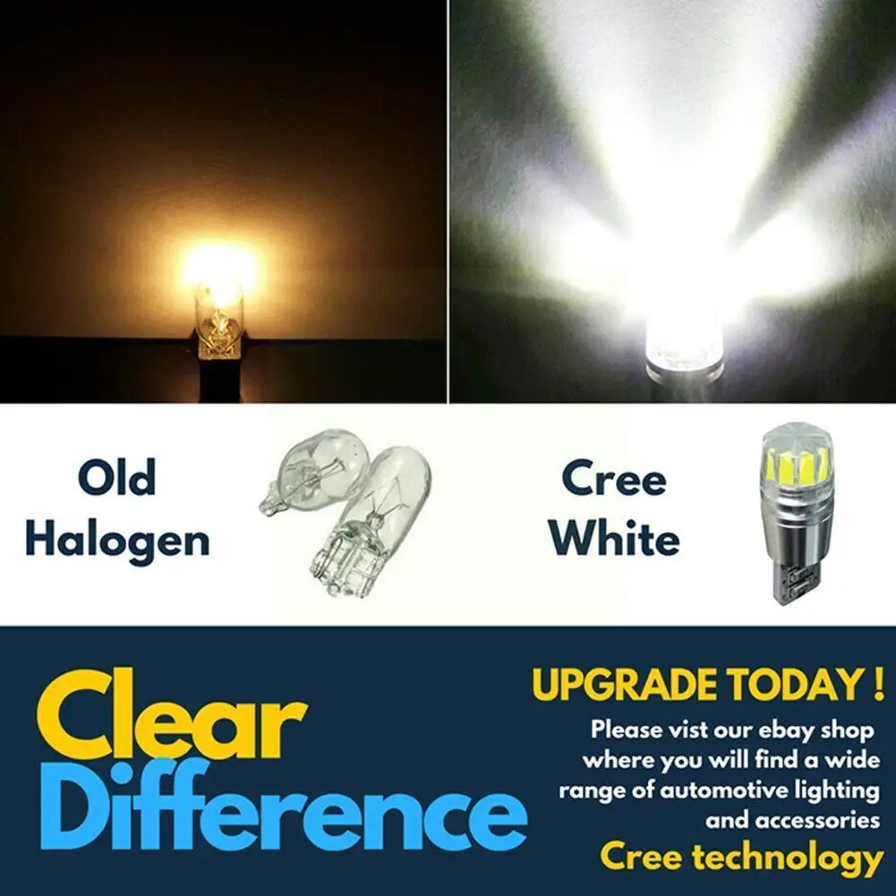 

1 шт. автомобильная лампа T10, автомобильная бокосветильник лампа, подходит для бокового номерного знака, внутреннего освещения, заднего свет...