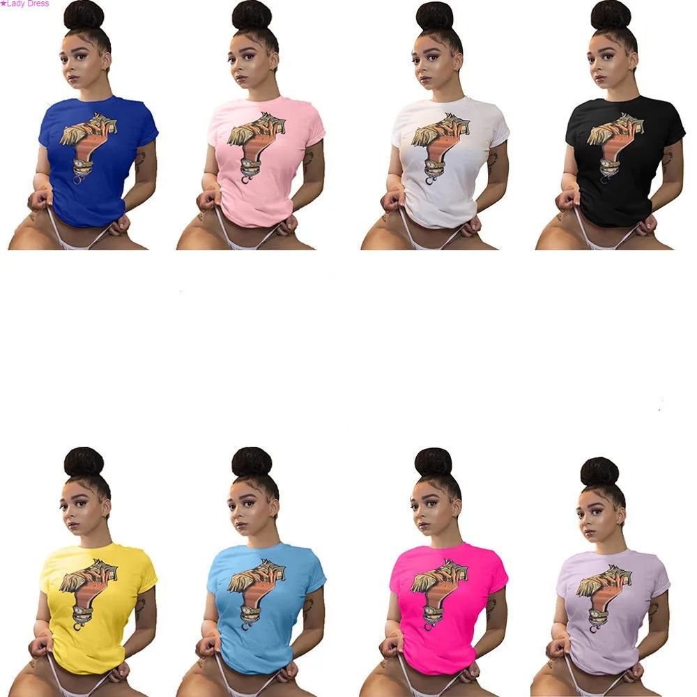 

2020 новые летние женские с короткими рукавами и круглым вырезом, повседневные футболки с принтом больше денег топы футболки