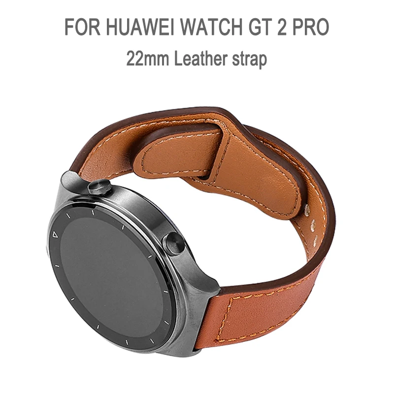 

22mm Leather Watchband For HUAWEI Watch GT 2 Pro GT2 2e Strap For Samsung Galaxy Watch 46MM Gear S3 Amazfit GTR 47mm Accessories