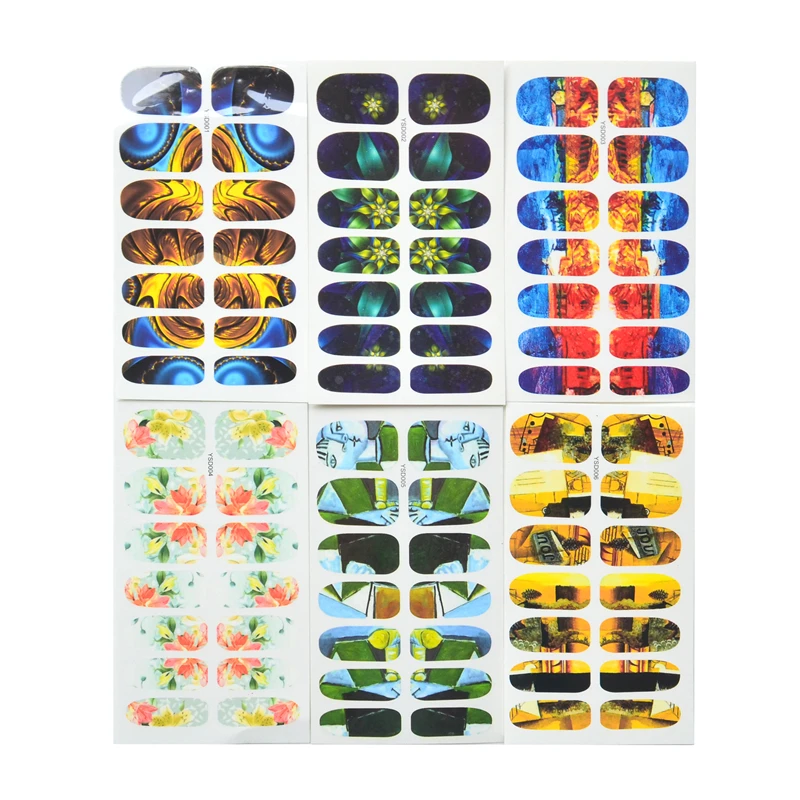 20 Designs 105mm x 60mm DIY Full Wraps Decals Nails Art Water Transfer Printing Stickers Accessories For Manicure Salon | Красота и