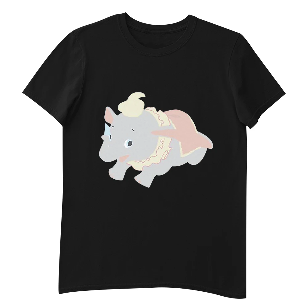 

Disney Dumbo Elephant Printed T-Shirt Girls Harajuku Fashion 7 Colors Tshirts Casual Tee Shirt Femme Gothic T Shirt Women