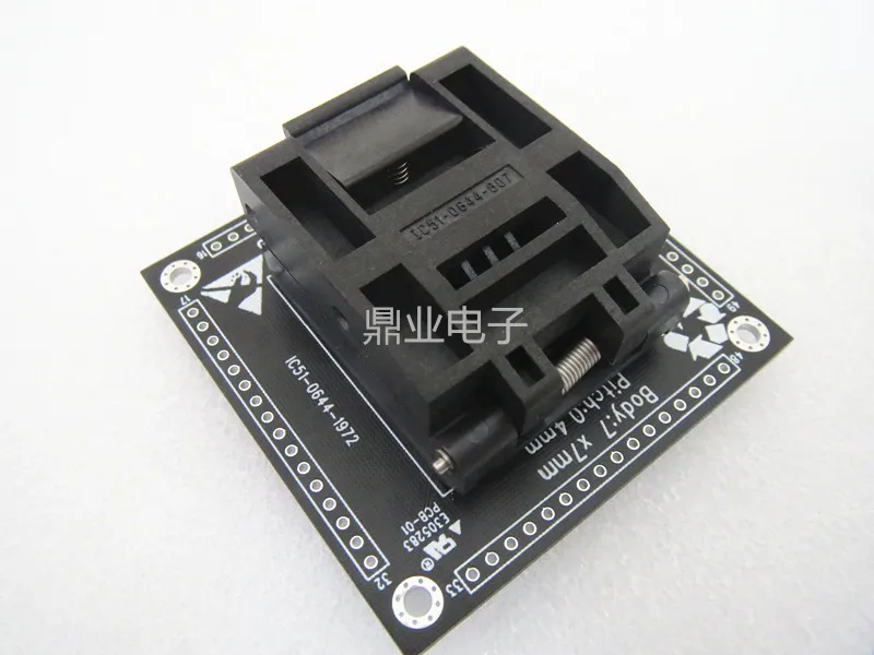 Раскладушка LQFP64/DIP IC51 0644 1972 7 мм * 0 4 расстояние IC Горящее сиденье адаптер ТЕСТ ing