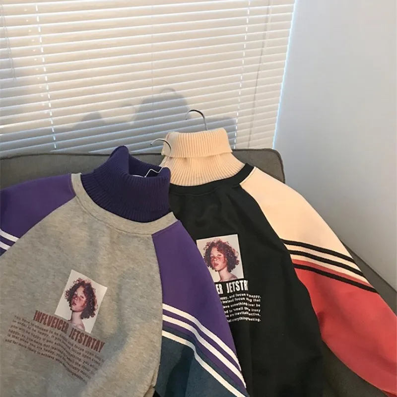 Fashion Mens Clothes 2020 Wind Leisure Hoodies Loose Turtleneck Cousin Himself Sudadera Hombre Hoody | Мужская одежда