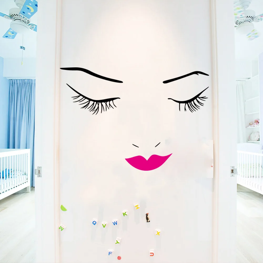 

Art Soft Lips Colors Wall Stickers Home Decor Girls Bedroom Sticker For Girl's Rooms Diy Home Decoration Wall Decoration