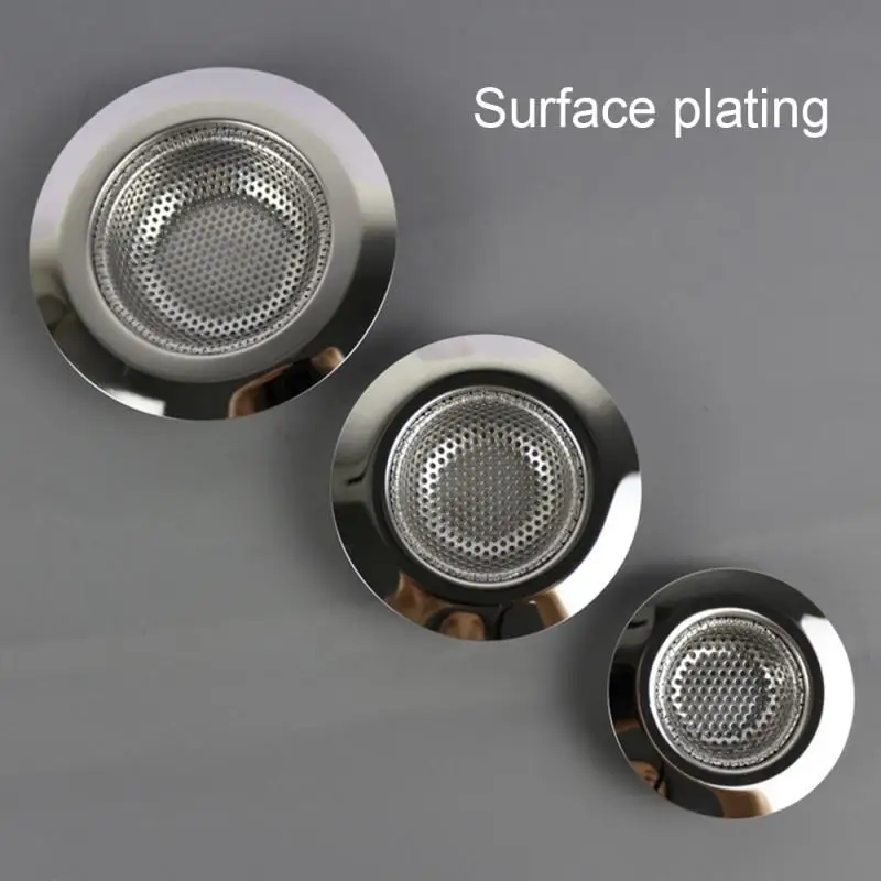 

7/9/11cm Strainer Stainless Kitchen Sink Strainer Hole Drain Filter Trap SinkSteel Sink Drain Waste Screen Bathroom Accessories