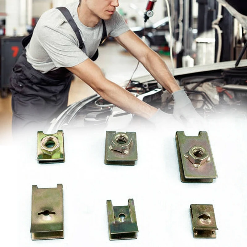 

100 pieces of automotive fasteners, car body door panel trim fixing screws, advanced metal general accessories