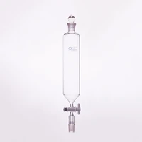 separatory funnel cylindrical shapestandard ground mouth capacity 500mljoint 24292429ptfe switch valvewithout tick mark