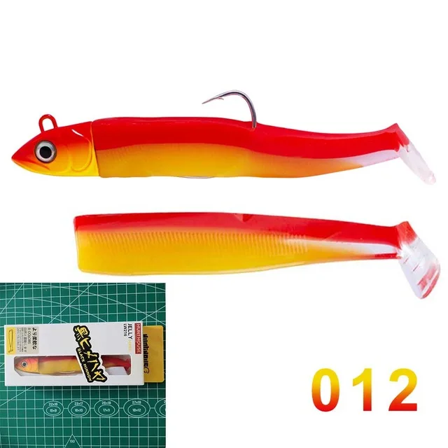 012 Hunthouse черный minnow jig head Рыбалка Мягкая приманка, червь крючок 100 мм 25 г, новые рыболовные приманки мягкая Щука плавающая приманка muskies - Цвет: 012
