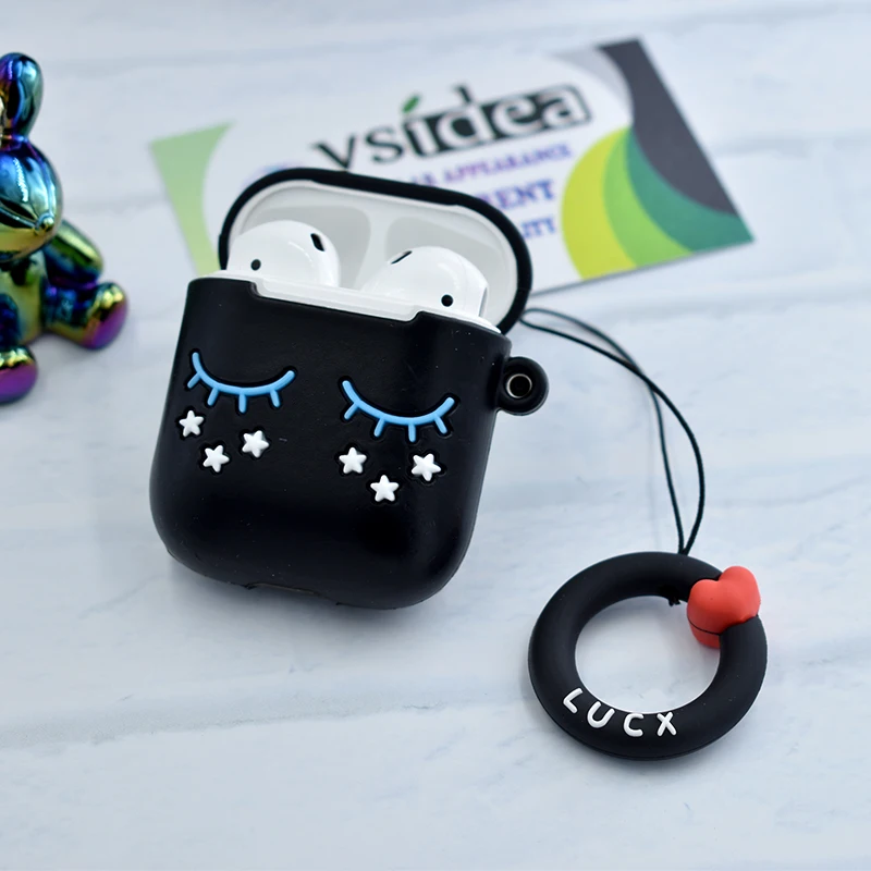 Для Airpods силиконовый защитный чехол TWS i11 i12 гамбургер попкорн Bluetooth наушники зарядное устройство коробка крышка Анти-потеря ремешок подарок