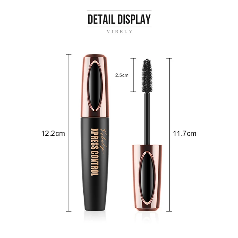 

4D Silk Fiber Eyelash Mascara Quick Dry Waterproof Rimel Maquiagem Thick Lengthening Black Eyelash Extension Mascara TSLM1