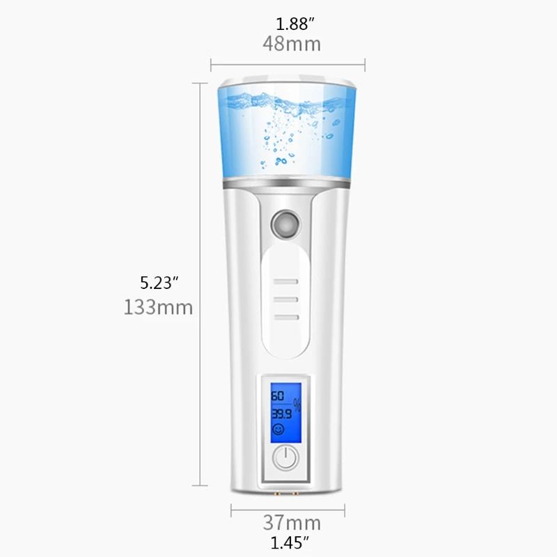 

Portable Nanos Mist Sprayer LED Display Facial Body Nebulizer Steamer Moisturizing Skin Care Mini Beauty Instruments