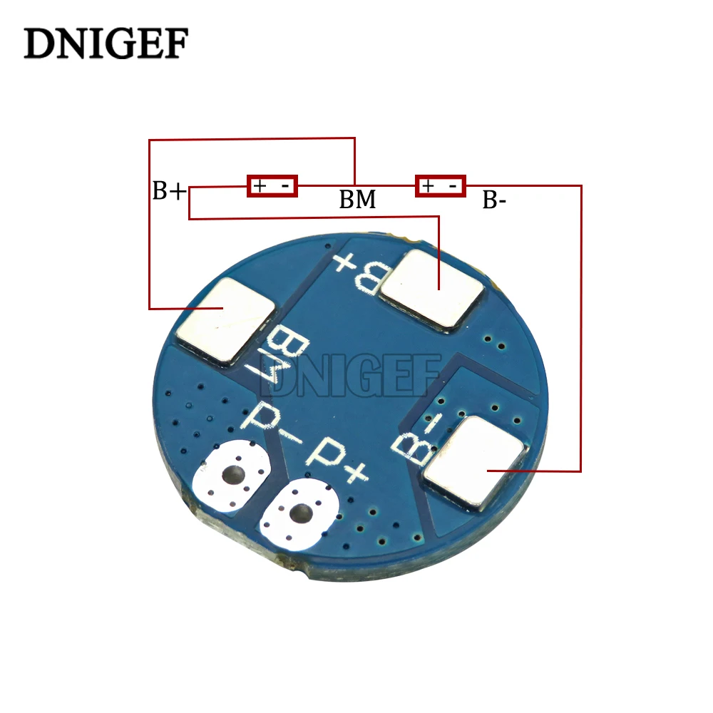 Круглый модуль защиты литий-ионного аккумулятора PCB BMS 2S 5A 18650 10 шт. ограничение