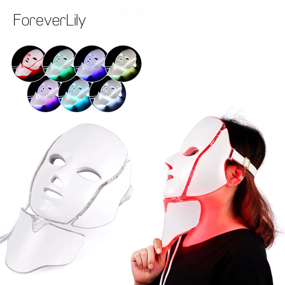 

7 Colors Electric Led Facial Mask Face Mask Machine Light Therapy Acne Mask Neck Beauty Led Mask Skin Rejuvenation