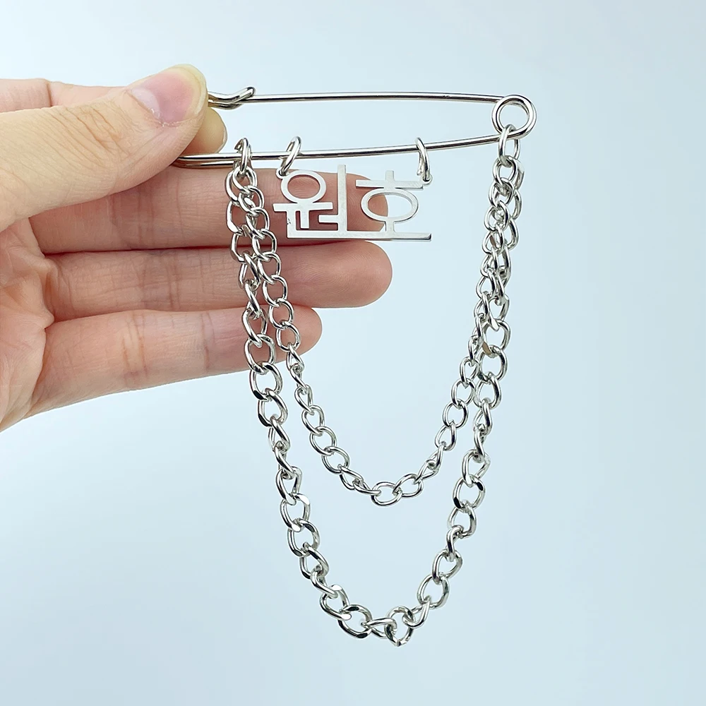 Мужская Подарочная брошь из нержавеющей стали корейский стиль