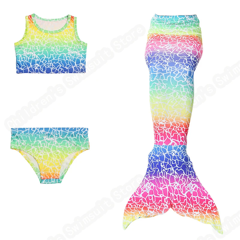 

Cosfans Kids Summer New Split Mermaid Tail Swimsuit For Girls Personality Cute Dream Beach Bikini Swimming Party Cosplay Costume