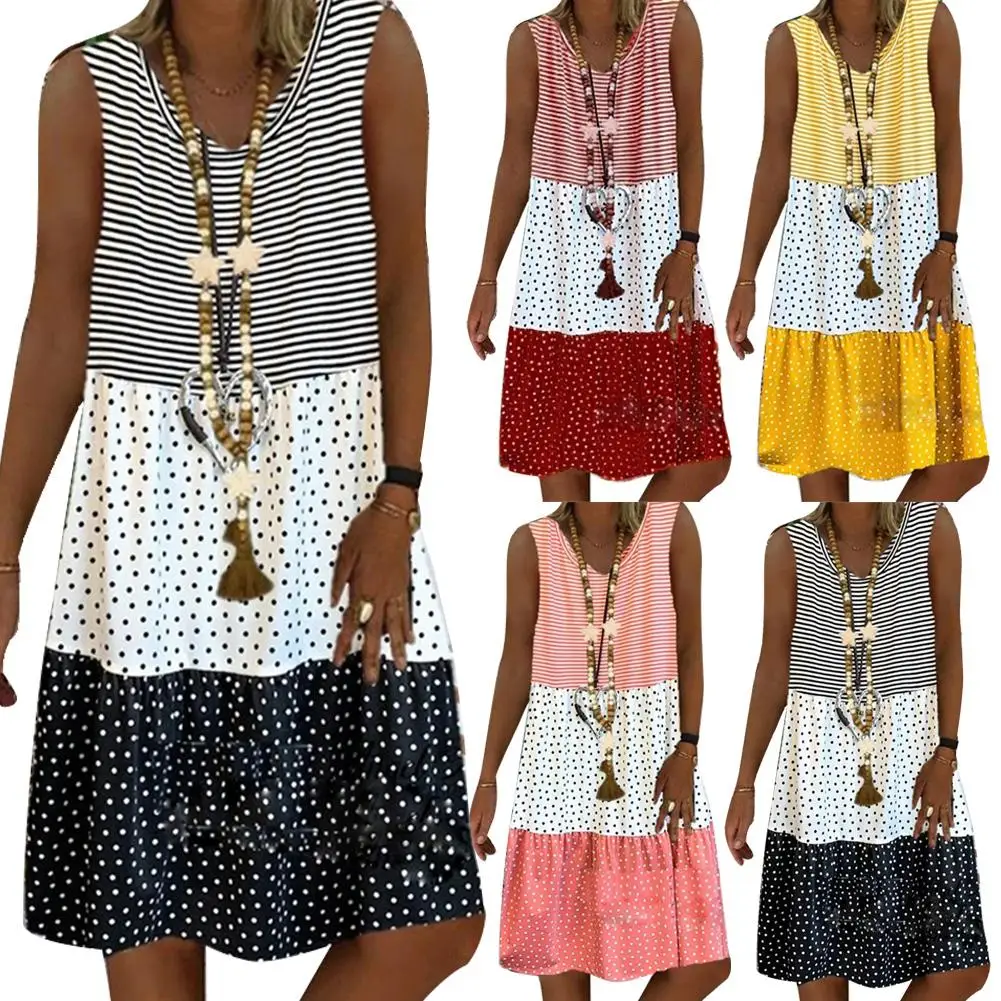 Женское свободное Повседневное платье с принтом желтое пляжное средней длины V