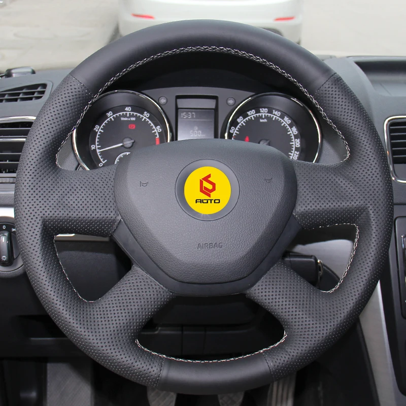 Оплетка на руль для Skoda Octavia 2015 2016 Fabia 2014 Rapid 2013 Superb Yeti funda volante|Чехлы руль| |