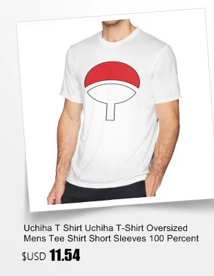 Футболка Uchiha из джерси белого цвета, футболка с коротким рукавом и графическим рисунком, 100 хлопок, 5x пляжная Милая Мужская футболка