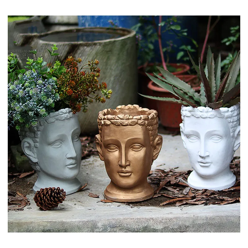 

Пасторальный цемент Венера Давид голова цветочный горшок украшения двор парк ремесла открытый вилла лужайка фигурки украшения