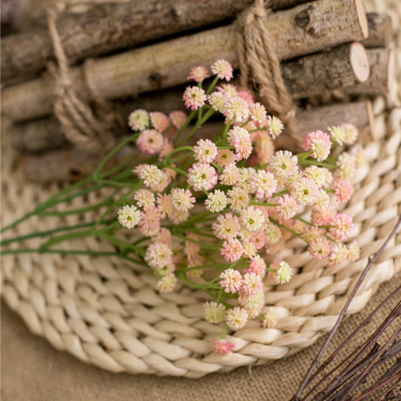 

6 bunches/set Baby Breath Flowers Artificial Fake Flower for Home Party DIY Garden Wedding Party Decor, 90 Heads Per Bunch