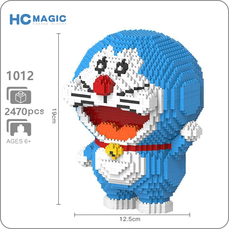 HC 1012 аниме мультфильм Дораэмон синий кот животное 3D модель DIY алмазное мини