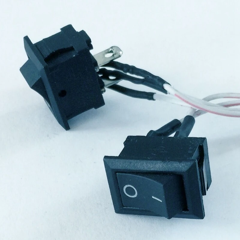 5 шт. мини клавишный переключатель защелкивающийся кнопочный черный SPST вкл./ВЫКЛ.