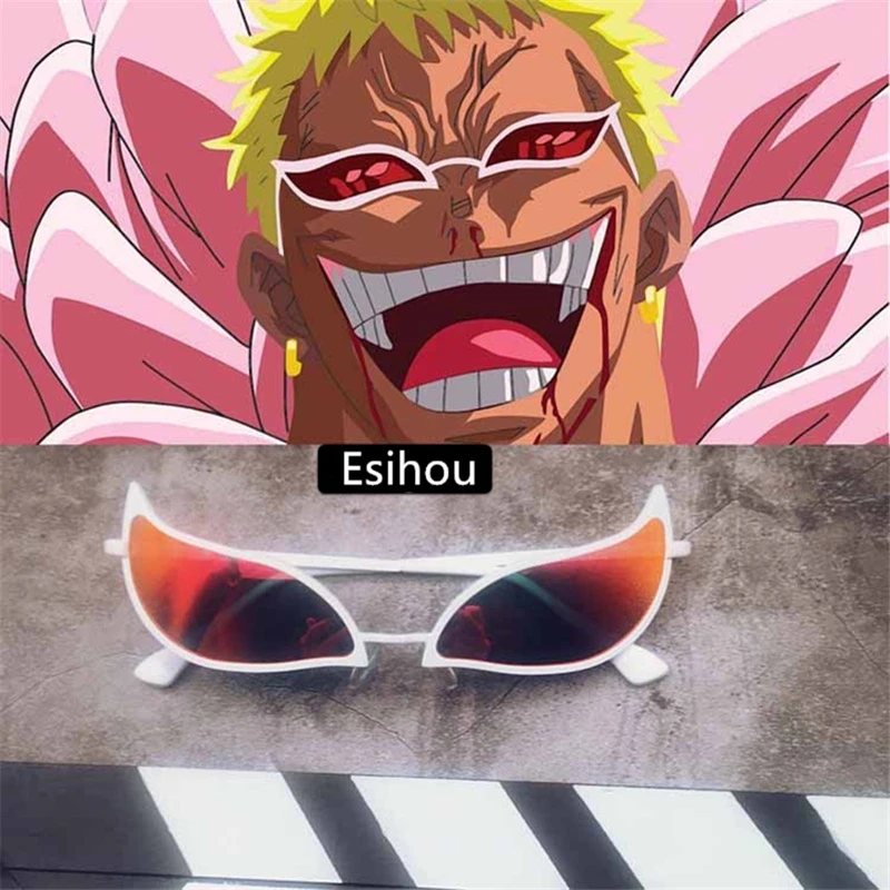 Anime One Piece Glasses Donquixote Doflamingo Same Style Eyewear Sunglasses