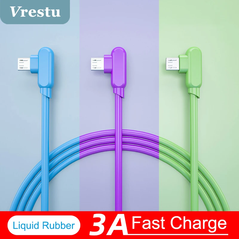 

3A Micro USB Cable Fast Charge USB Data Sync Soft Cord for OPPO Xiaomi Redmi Note 4 VIVO X23 Android Microusb Kabel Mobile Phone