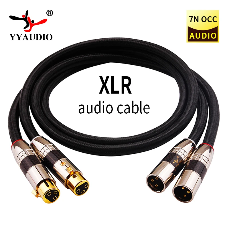 YYAUDIO Hifi XLR кабель высокого качества OCC OFC посеребренный и Медный 2 штекер-Гнездо