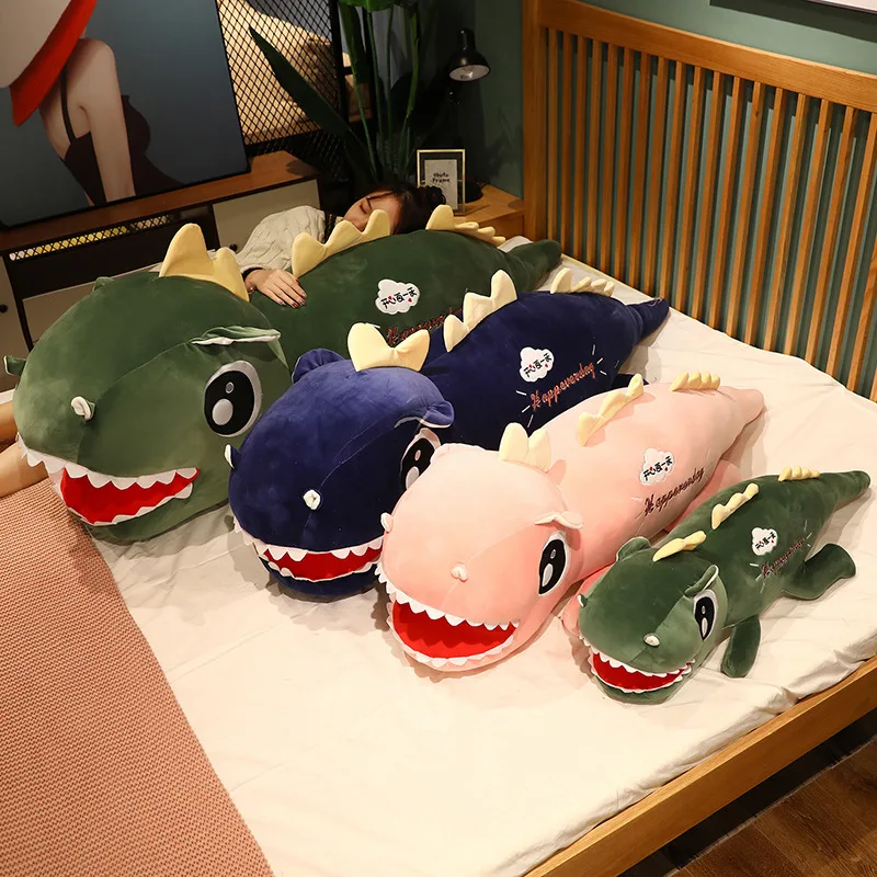 

New Huggable Big Long Cute Dinosaur Plush Toy Soft Cartoon Animal Angel Stuffed Doll Boyfriend Pillow Kids Girl Birthday Gift