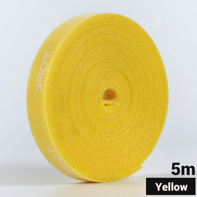 5M Yellow TOPK Кабельный органайзер устройство для сматывания проводов USB кабель управление зарядное устройство протектор для iPhone samsung Xiaomi держатель кабеля для наушников - Цвет: 5M Yellow