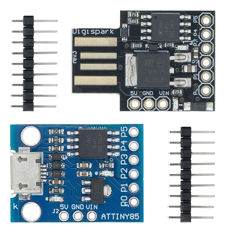

10pcs/lot Blue Black TINY85 Digispark Kickstarter Micro Development Board ATTINY85 module for Arduino IIC I2C USB