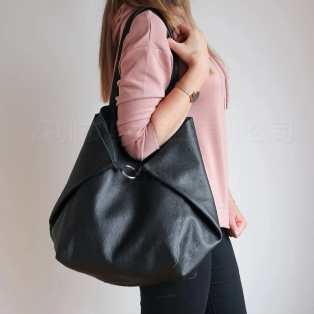 

Casual Large Capacity Women's Shoulder Bag Simple Big Soft Tote Women Handbags Designer Composited Shopper Bags Purse 2021 New