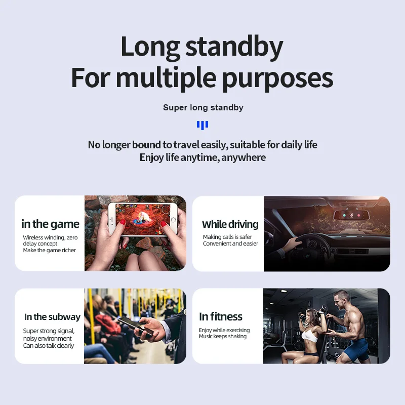 

Wireless Headphones Bluetooth Earphones Business Driving Hanging Ear Type Headset Battery Long Time Standby Waterproof Earbuds