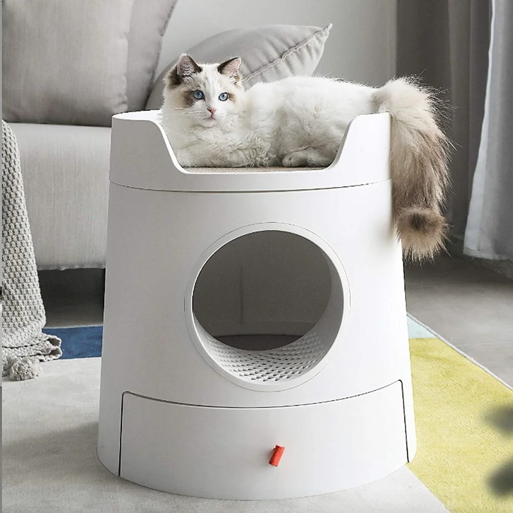 Cat House Fully Enclosed Litter Box Drawer Type Cats Toilet Deodorizing Kitten Bedpans Anti-splash for Tray | Дом и сад