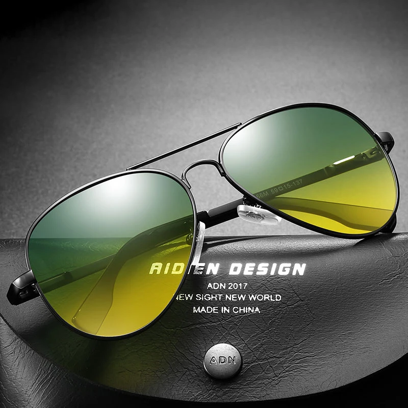 Очки авиационные для вождения желтые антибликовые очки ночного видения