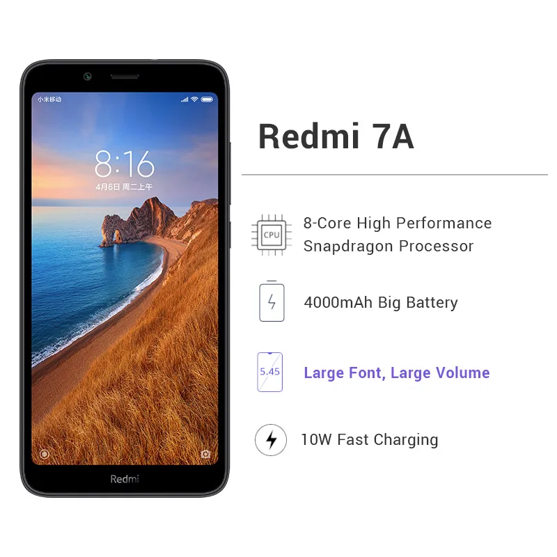 Глобальная версия Xiaomi Redmi 7A 7 объемом 2 ГБ Оперативная память 32GB Встроенная