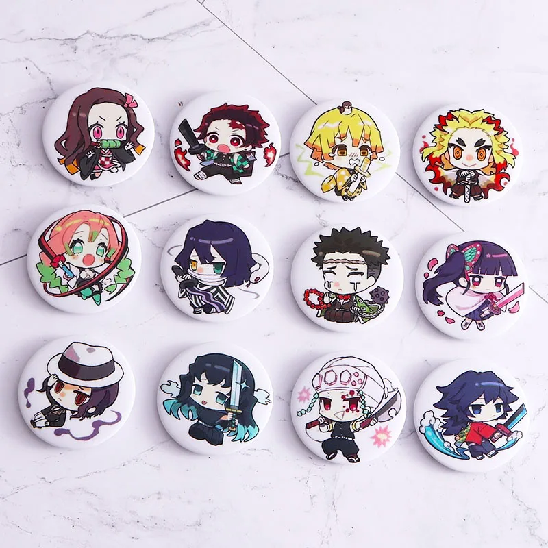 Аниме Demon Slayer Kimetsu No Yaiba Kamado Tanjirou Косплей Prop Pin Брошь Nezuko значки Кнопка брошь