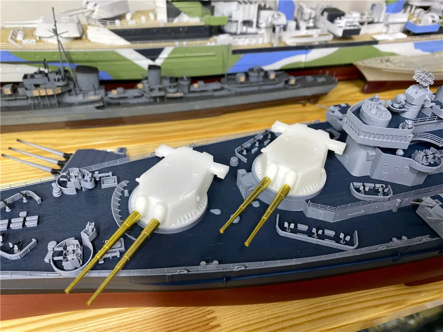 Металлические бочки для револьвера MKA модель корабля масштаб 1/350 или 1/700 США 457 мм |