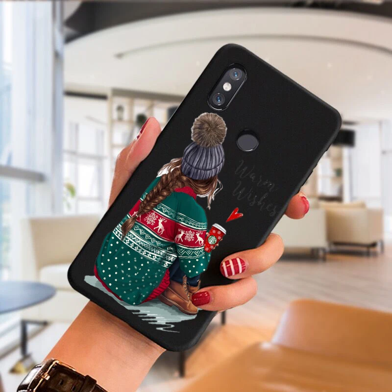 Модный Рождественский мягкий чехол из ТПУ для девушек Redmi Note8 Note 8T Note9Pro Max Note10 10PROMAX