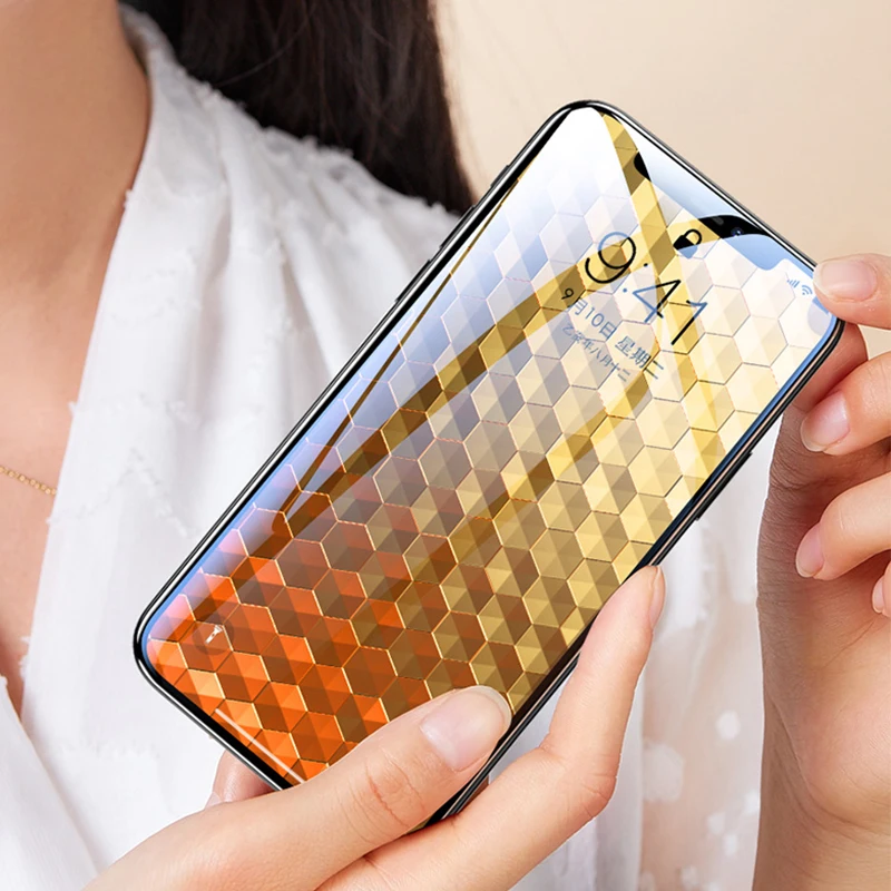 

Full Cover Tempered Glass Screen Protector for iPhone 12 11 pro MAX 12 Mini iPhone X XS XR 7 8 Plus SE 2020 Diamond Protectors