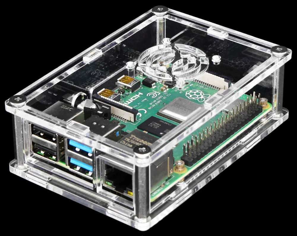 Корпус C2: PMMA прозрачный Raspberry PI 4 корпус коробка PI4 Модель B 1 ГБ/2 ГБ/4 ГБ акриловый чехол Корпус коробка Raspberry PI 4B