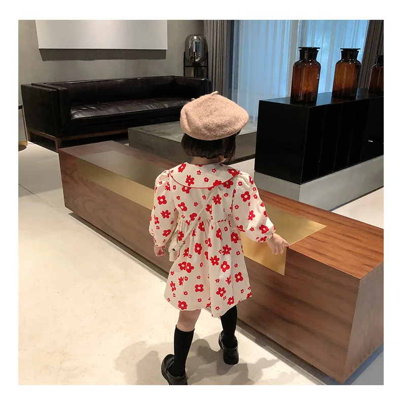 Детское платье для девочек осень 2020 Новая корейская детская одежда кружевное с