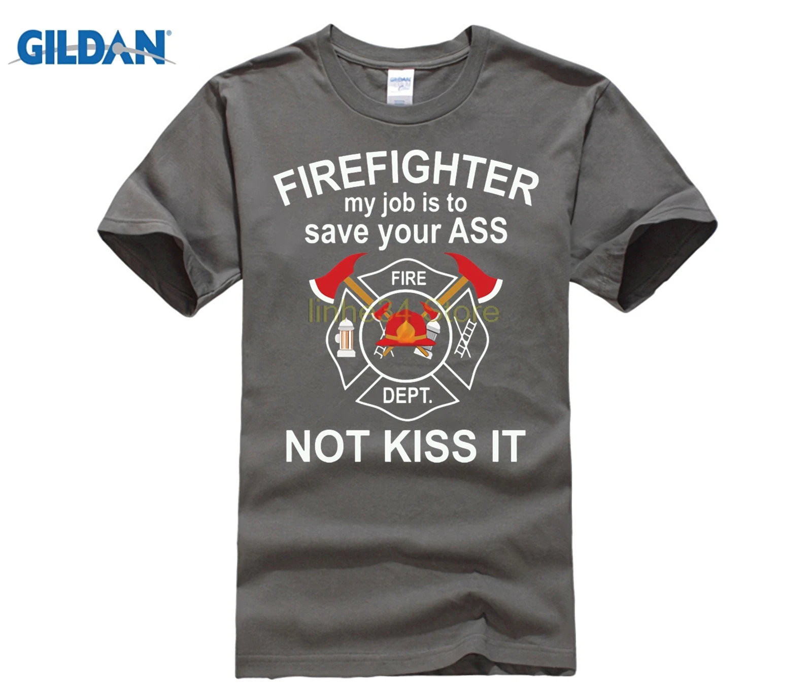 Мужские фирменные Футболка онлайн пожарный моя работа заключается в том чтобы