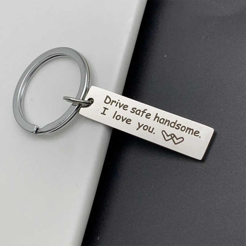 Car Keychain Cute Men Women Keychains Stainless Steel Pendant Key Auto Interior Accessories Ring Drive Safe Chain | Автомобили и