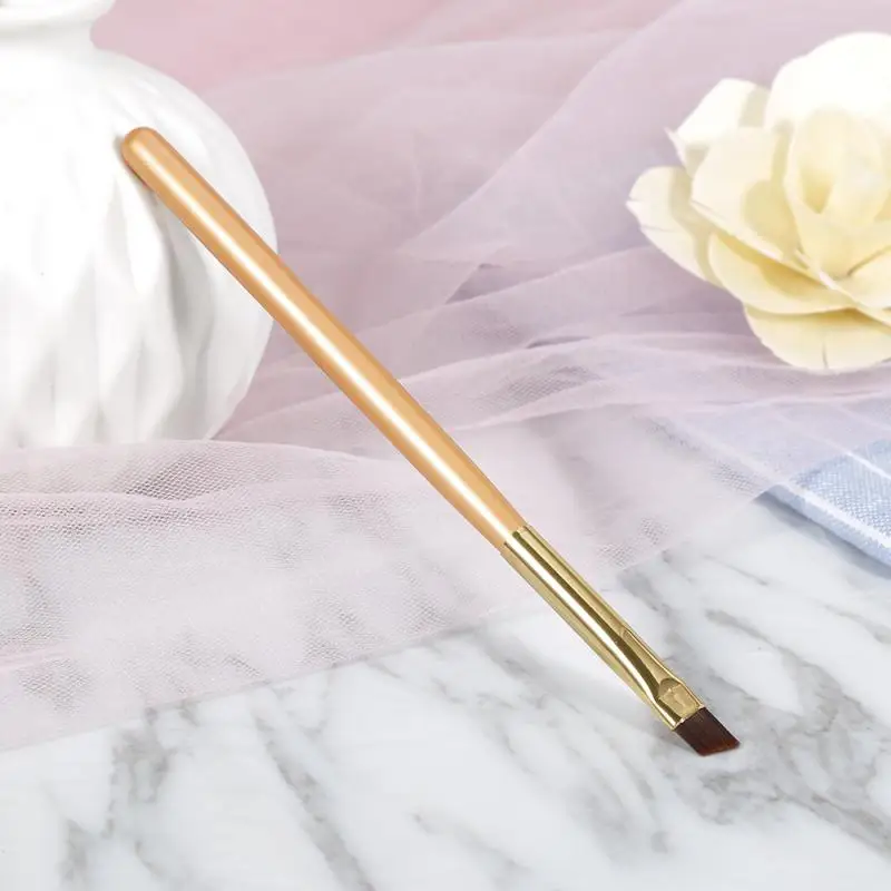 Супермягкая кисть для бровей с металлической ручкой кисти теней губ