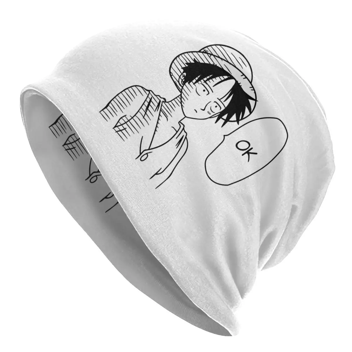 

Цельнокроеные шапки Ok Luffy, повседневные уличные шапочки, облегающие шапки, мужские весенние теплые вязаные шапки для взрослых