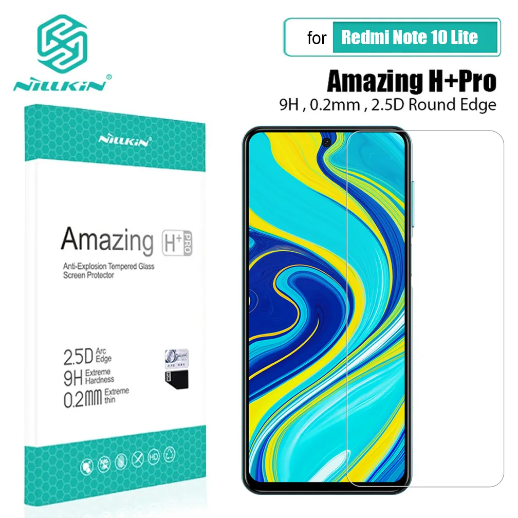 Для Xiaomi Redmi Note 10 Lite стекло Nillkin CP +/9 H/H + Pro закаленное Защита для экрана HD Стекло |